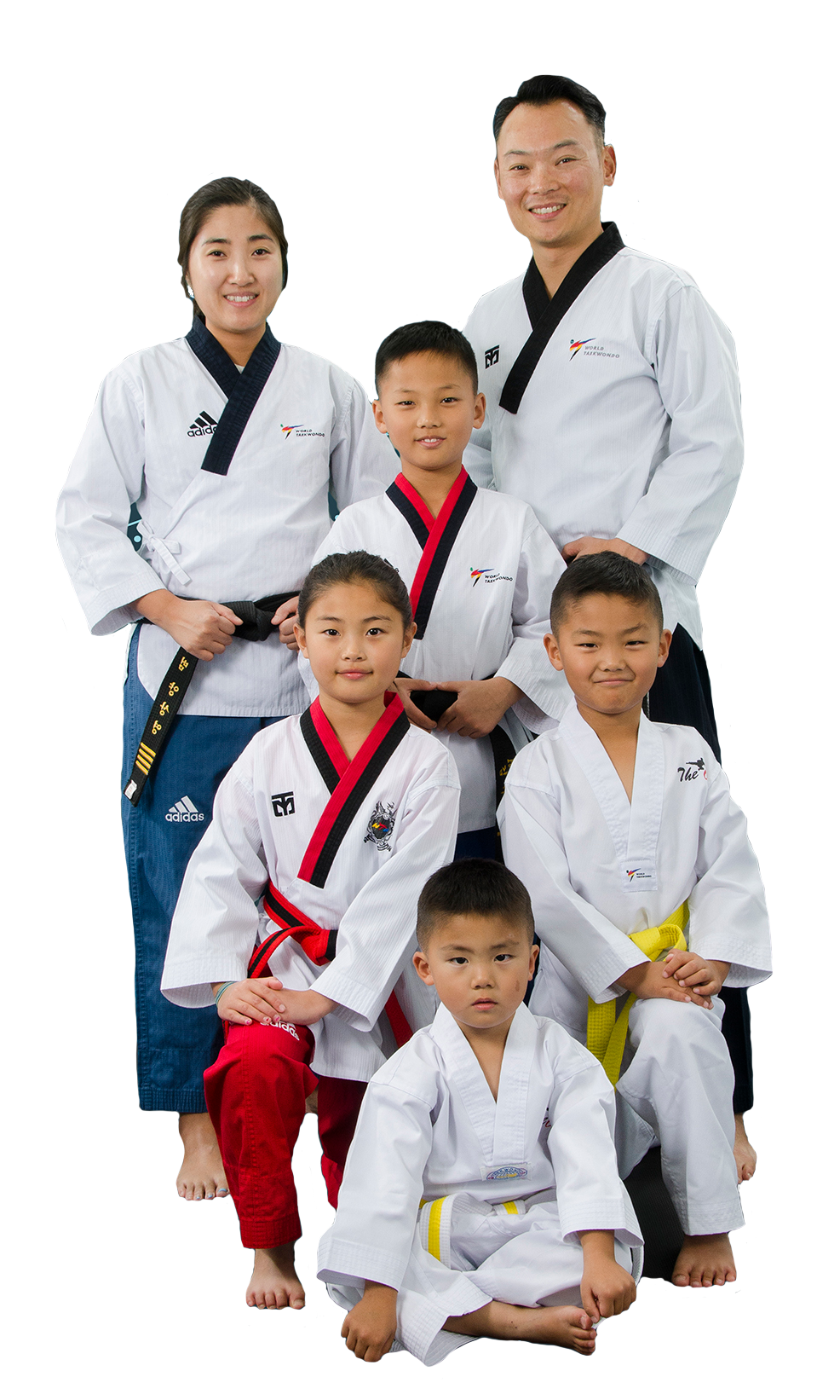 Photo of Master Kim and family at The One Taekwondo Center in Woodstock, GA. 